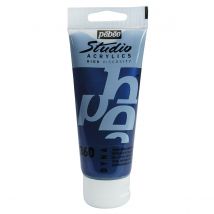 Tube 100 Ml De Peinture Studio Acrylics High Viscosity Pébéo - Bleu Noir Iridescent - Fine - Semi-opaque