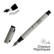 1 Stylo Plume - Bleu - Ink Oiseaux Majoliques - Modèles Assortis - Carpentras