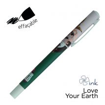 1 Stylo Plume Roller - Bleu - Ink Plastique Love You Earth Plumink - Modèles Assortis - Carpentras