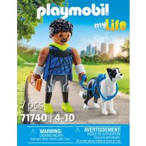 Playmobil - Homme Sportif Avec Border Collie - 71740