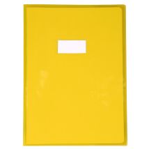 Protège-cahier + Porte Étiquette Clairefontaine - Transparent Jaune - 21x29,7 - Cristal Luxe 22/100ème