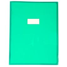 Protège-cahier + Porte Étiquette Clairefontaine - Transparent Jaune - 24x32 - Cristal Luxe 22/100ème