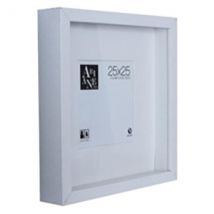 Vitrine Avec Passe-partout - 25x25 Cm - Blanc - Ariane