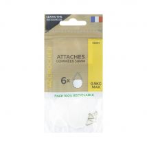 6 Attaches Gommées 30 Mm - Ceanothe