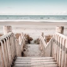 Toile - Escaliers Plage - 30 Cm X 30 Cm - Artis