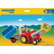 Playmobil 1.2.3 - Fermier Avec Tracteur Et Remorque - 6964 - Playmobil 1.2.3 - Playmobil 1 2 3