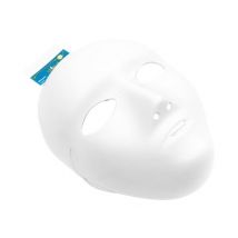 Lot De 2 Masques « Visage » En Plastique Blanc - Créalia - Créalia enfants