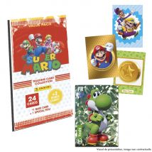 Super Mario Trading Card - Fat Pack De 24 Cartes + 2 Cartes Bonus - Panini