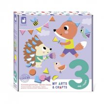My Arts & Crafts - 3 Ans Gommettes Géométriques - 4 Tableaux - Kit Loisir Créatif Enfant - Apprentissge Motricité Fine Et Concentration - Atelier Du 