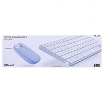 Clavier Et Souris Bluetooth Iclick Color - T'Nb - Bleu