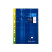 Feuilles Simples A4 21 X 29.7 Cm - 100 Pages Petits Carreaux - Clairefontaine - 90 G/m² - Blanc