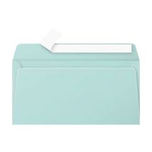 20 Enveloppes Pollen 110x220 Mm - Vert Jade - Clairefontaine
