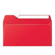 20 Enveloppes Pollen 110x220 Mm - Rouge Groseille - Clairefontaine
