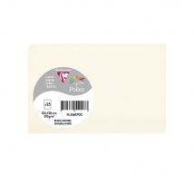 25 Cartes Simples Pollen - 210g/m² - 8,2x12,8cm - Coloris Blanc Naturel - Clairefontaine