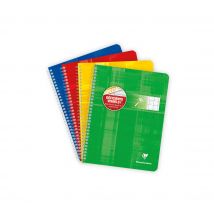 1 Cahier Reliure Intégrale Clairefontaine Spécial Déficients Visuels 17x22 Cm 100 Pages Grands Carreaux - Modèles Assortis