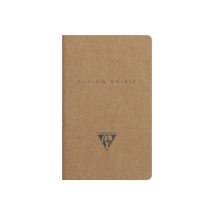 1 Carnet - 7.5 X 12 Cm - Flying Spirit Kraft - Clairefontaine - 48 Pages Lignées - Designs Assortis