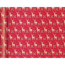 Papier Cadeau Clairefontaine - Rennes Rouges - Spécial Petits Paquets