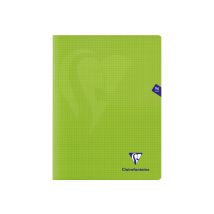 1 Cahier Polypro - 24 X 32 Cm - Mimesys - Clairefontaine - 96 Pages Petits Carreaux - Coloris Assortis
