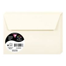 Pollen - Enveloppe - 114 X 162 Mm - Portefeuille - Côté Ouvert - Autocollant - Imprimable - Blanc Naturel - Pack De 20 - Clairefontaine