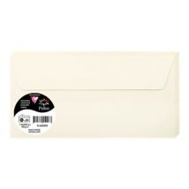 Pollen - Enveloppe - 110 X 220 Mm - Portefeuille - Côté Ouvert - Autocollant - Imprimable - Blanc Naturel - Pack De 20 - Clairefontaine