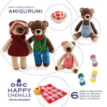 Livret De Crochet - Happy Chenille - Book N°6 - Amigurumis Les Ours Au Pique-nique - Dmc