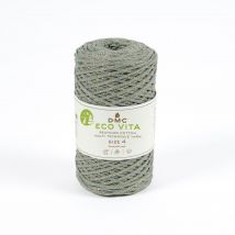 Fils À Tricoter Dmc - Eco Vita 4 - Métallisé Kaki 128 - Dmc