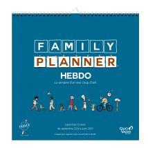 Calendrier Scolaire Semainier 2025/2026 Quo Vadis - 12 Mois - Family Planner - 30 X 30 Cm