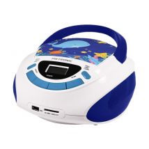 Lecteur Cd Metronic - Ocean - Blanc Et Bleu - 3 Watt