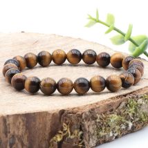 Bracelet Oeil De Tigre Perles - 8mm - Camille Ambiance Nature