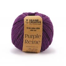 Fil Macramé Graine Créative - Coton Câblé - Violet - Graine Creative