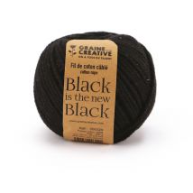 Fil Macramé Graine Créative - Coton Câblé - Noir - Graine Creative