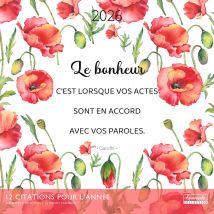 Calendrier 2026 Pictura - Citations - 30 X 30 Cm