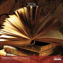 Calendrier 2026 Pictura - Passion Livres - 30 X 30 Cm