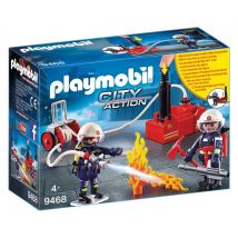Pompiers Avec Matériel D'Incendie - Playmobil - City Action - 9468