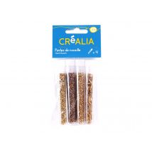 4 Tubes De Perles De Rocaille Tons Dorés - Créalia - Créalia enfants