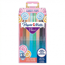 Lot De 16 Stylos-feutres Paper Mate - Flair - Candy Pop - Pointe Moyenne