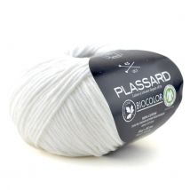 Biocolor - Blanc 01 - Plassard - Pelote De Fil À Tricoter