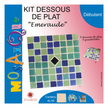 Kit Mosaïque Dessous De Plat - emeraude - 17cm - Solargil