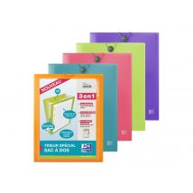 1 Trieur - 6 Compartiments - A4 - School Life - Oxford - Coloris Assortis