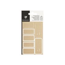 Sachet De 28 Étiquettes Kraft Adhésives - Clairefontaine
