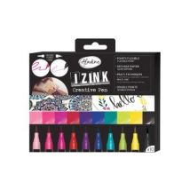 Aladine - Feutres Pinceaux Aquarelles À Double Pointes - Couleurs Assorties (pack De 10)