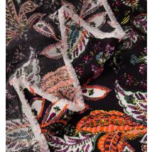 Coupon Tissu Promod Couture - Fibranne Viscose - Imprimé Noir - 3m X 140cm