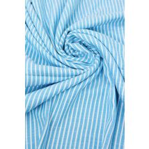 Tissu Dobby En Viscose Promod - 300 X 157 Cm - Rayé Bleu - Promod Couture