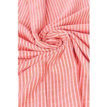 Tissu Dobby Viscose Rayé Promod - 300 X 157 Cm - Corail - Promod Couture