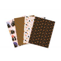Lot De 4 Papiers Foil Halloween Décopatch - 30 X 40 Cm - Edition Limitée - Decopatch