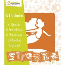 Set De 6 Pochoirs Sirènes Et Créatures Marines - Avenue Mandarine