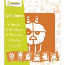Set De 6 Pochoirs Monstres - Avenue Mandarine