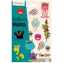 Planche De Tatouages Avenue Mandarine - Tattoo' Mania - Monstres - 1 Pièce