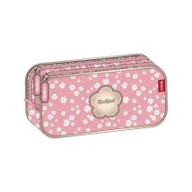 Trousse Rectangulaire 2 Compartiments Kickers - Rose - Fleur