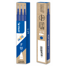Lot De 3 Recharges Pour Stylo Roller Effaçable Pilot - Frixion Ball & Frixion Ball Clicker - Bleu - Pointe Fine